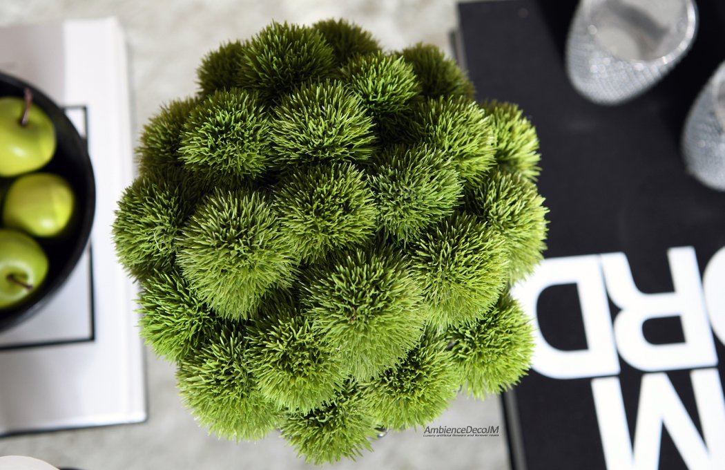 1bLuxurydianthusinblackfootedbowlLW Luxury Dianthus in Black Footed Bowl