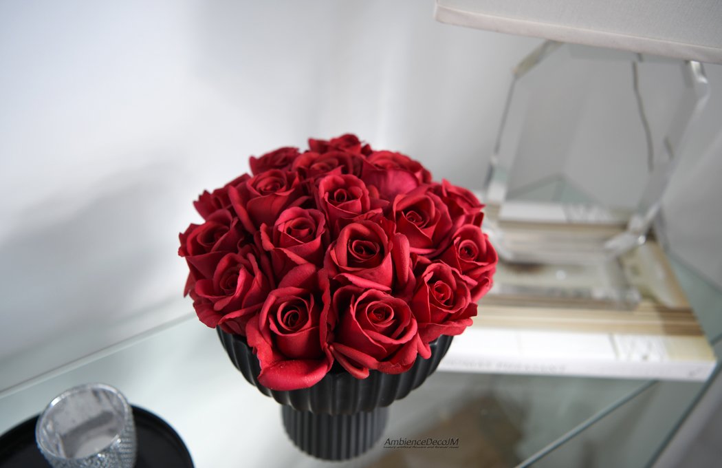 1crealisticrosesinfootedbowlLW Realistic Roses in Footed Bowl