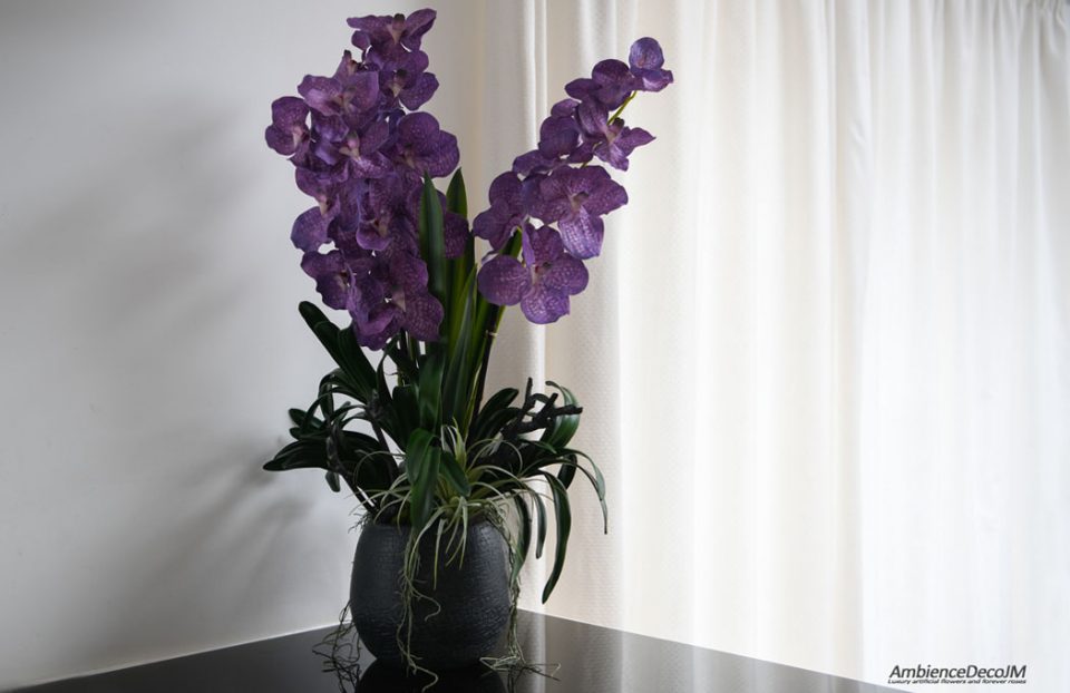 Artificial vanda orchid arrangement