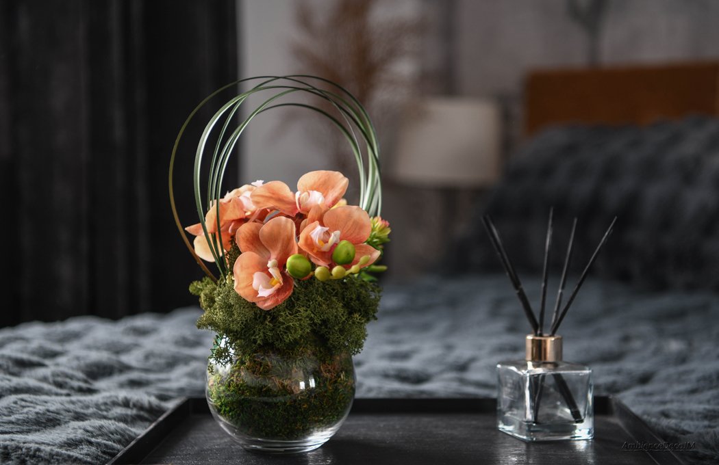 1asmallorangeorchidarrangementLW Small Orchid Arrangement