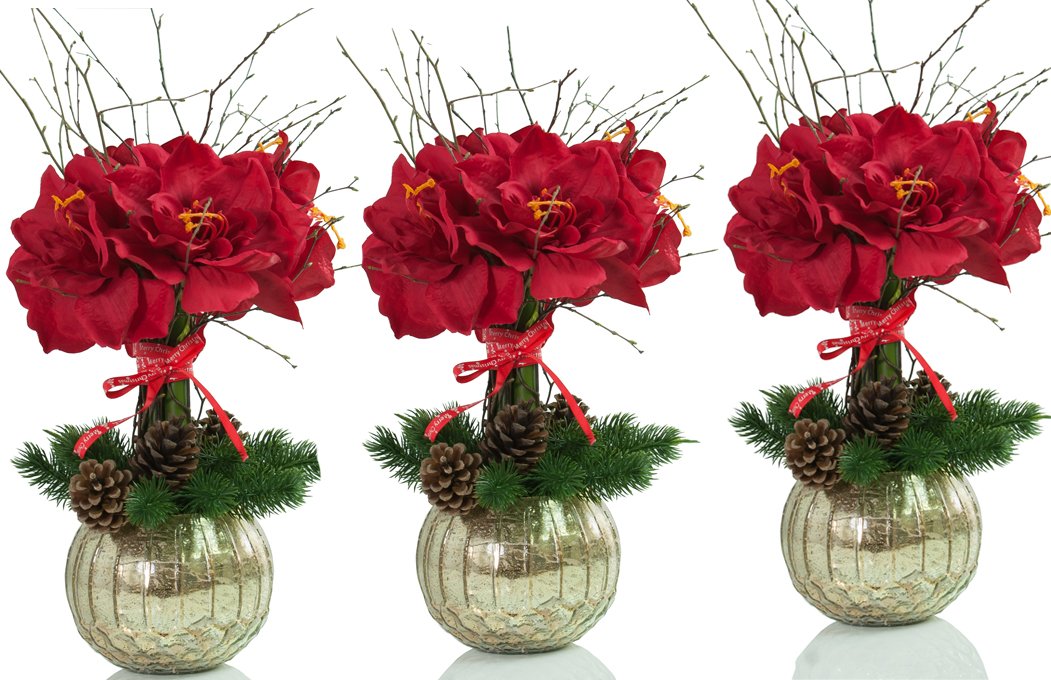 Winter Silk Amaryllis arrangement | Preserved Floral Arrangements