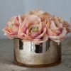 silk tea rose arrangement