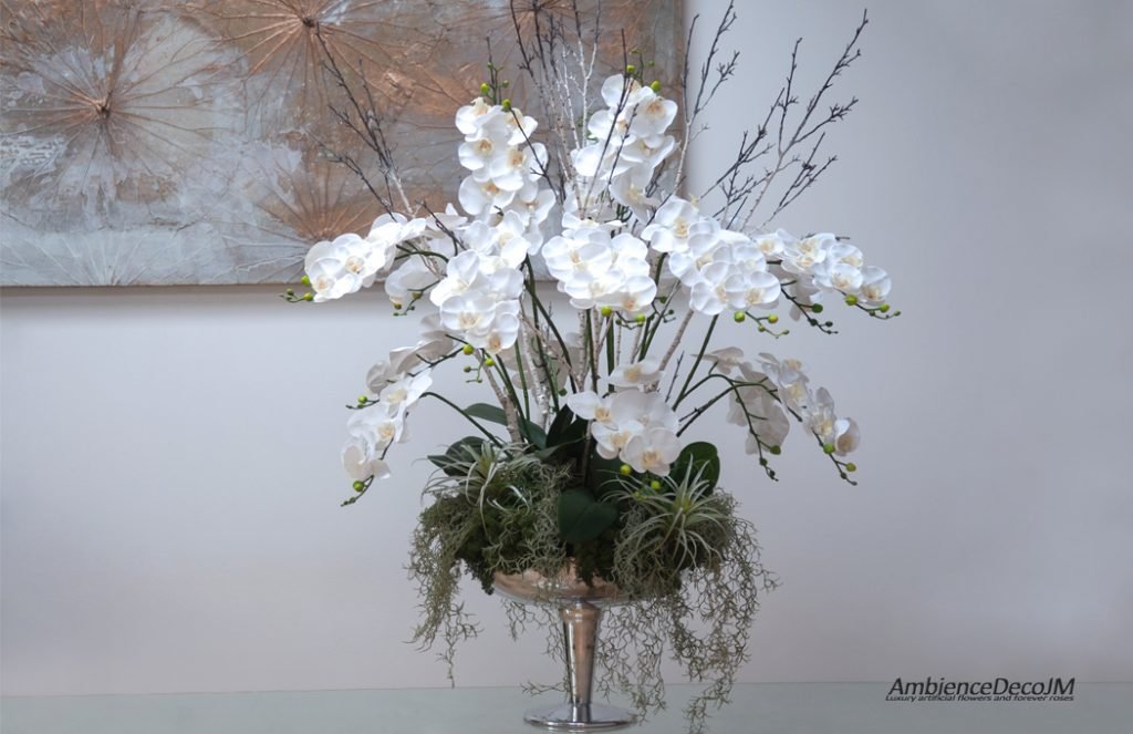 Luxury large real touch orchid arrangement Preserved Floral