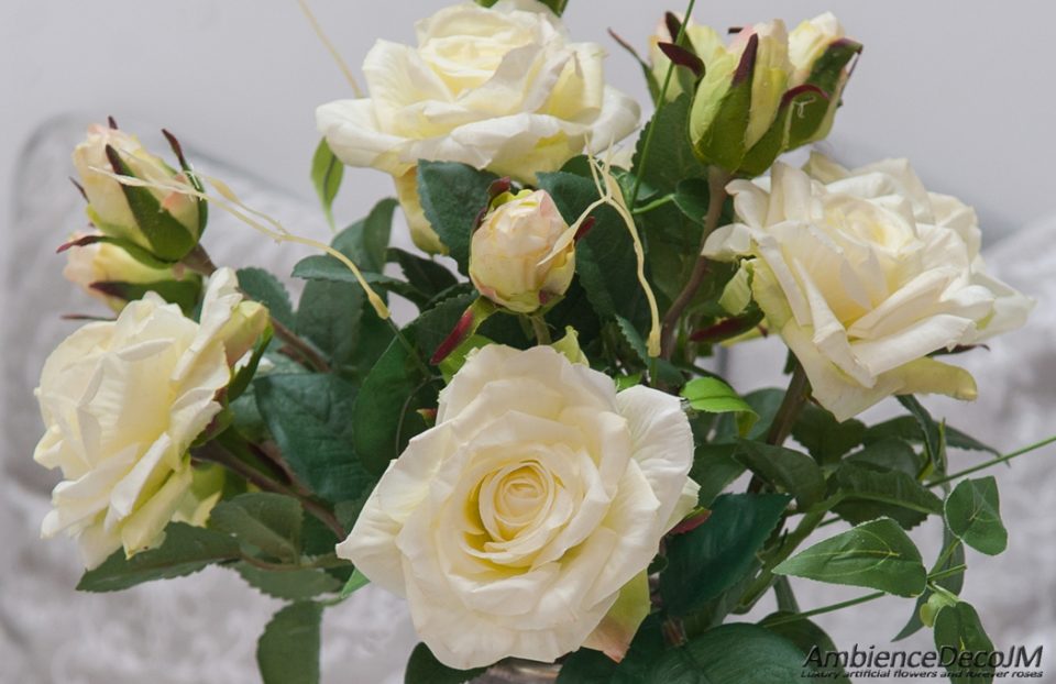 Luxury Real touch roses in vase