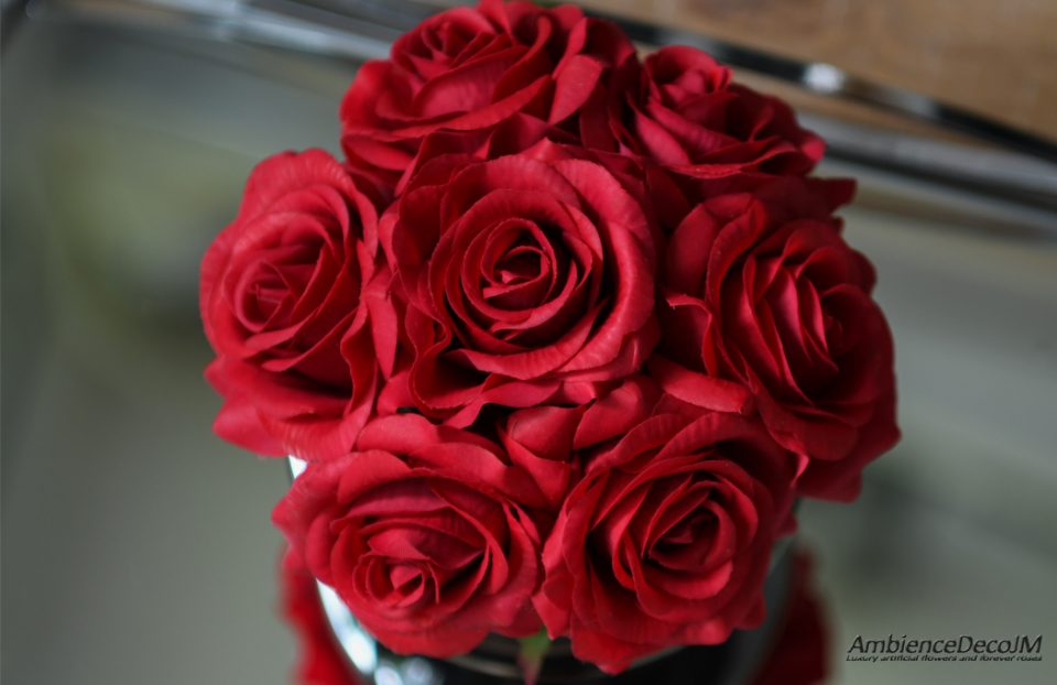Real Touch Red Rose Arrangement