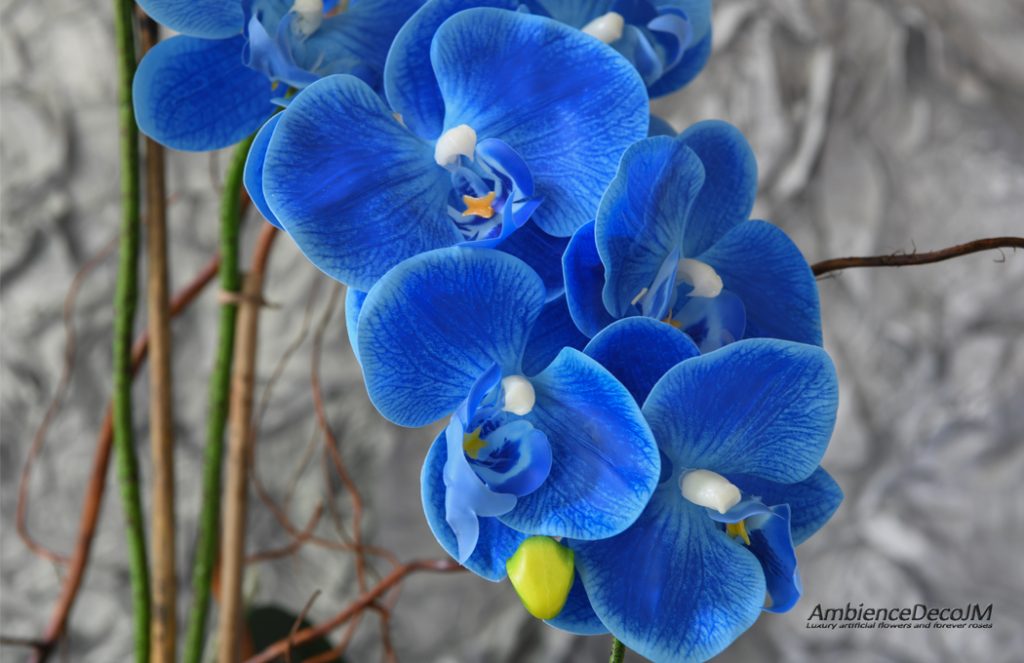 Artificial blue orchid arrangement Preserved Floral Arrangements