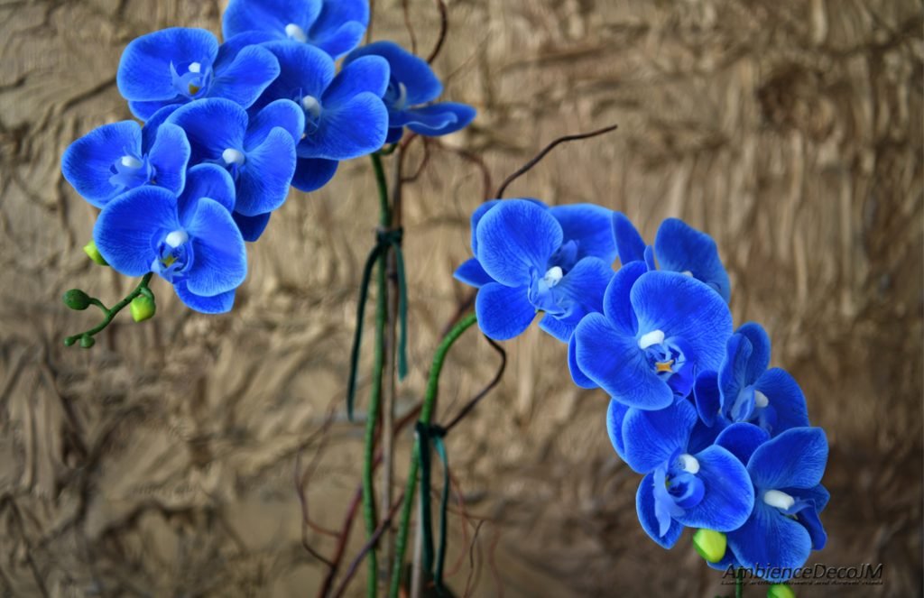 Artificial blue orchid arrangement Preserved Floral Arrangements