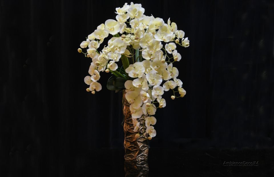 Floor standing orchid arrangement