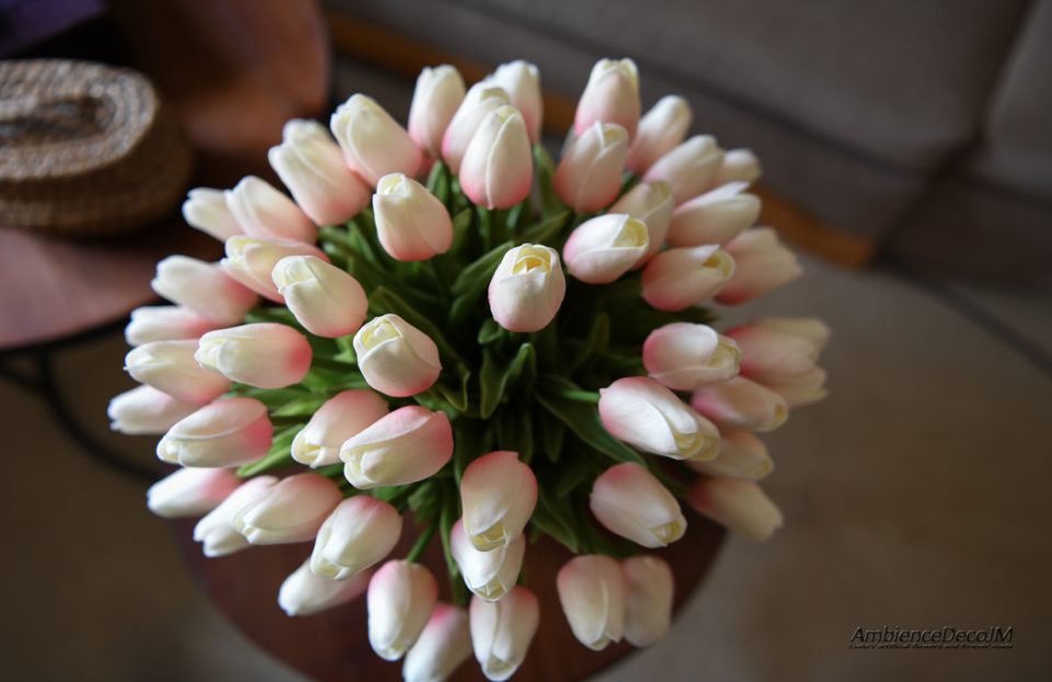 Faux tulip arrangement