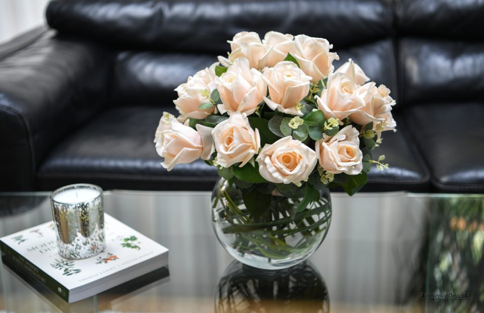 Luxury Realistic Champagne Rose Arrangement