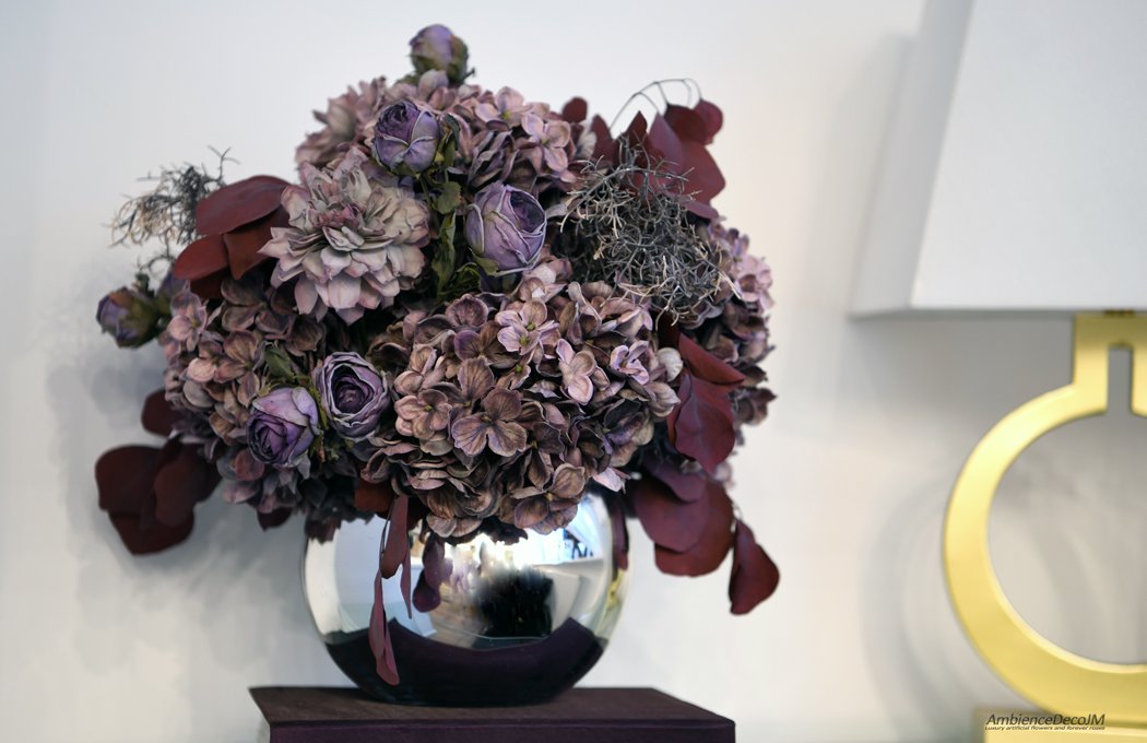 1adriedlikepurplehydrangeaarrangementLW Purple hydrangea arrangement