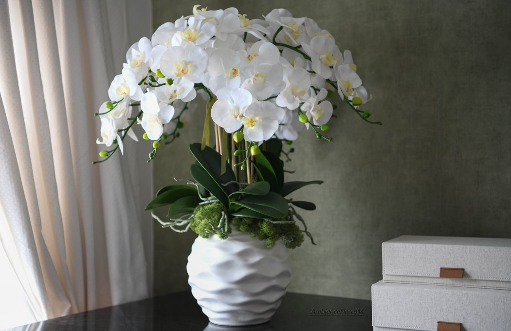 1bConsoleTableOrchidArrangementLLW Console Table Orchid Arrangement